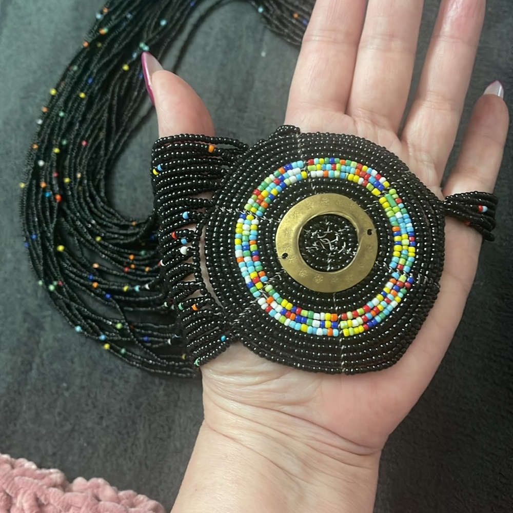 Authentic Navajo Hand Beaded Dream Catcher Necklace. - Picture 7 of 7